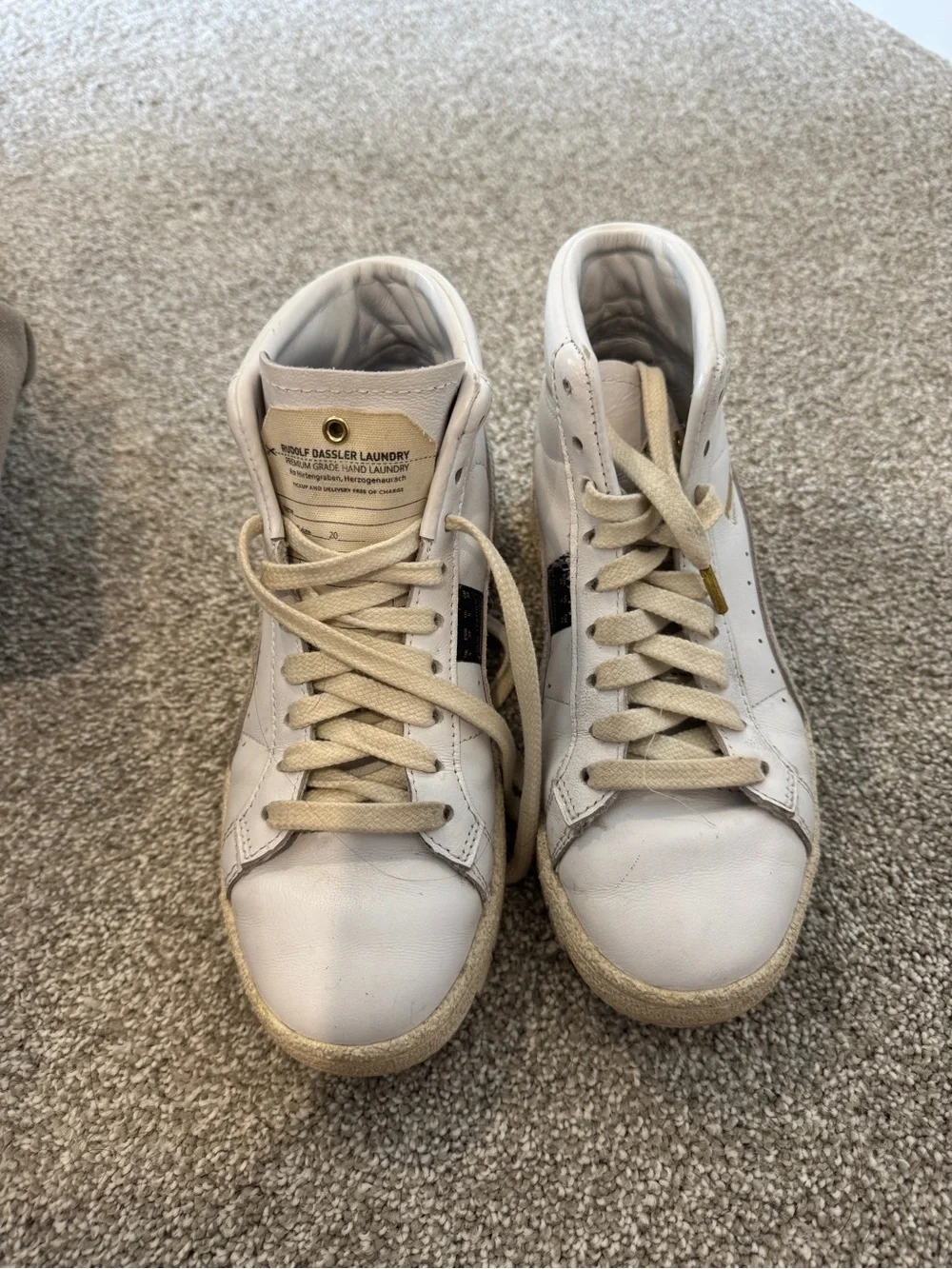 Puma Women’s High-Top Sneakers in Cream and Beige